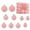 Pink, variant on Mmeneyy 46 Pcs Velvet Christmas Balls Flocked Christmas Tree Ornaments Plastic Balls Xmas Decorative Hanging Ornaments Christmas Tree Decoration