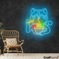 thumbnail image 2 of Craftnamesign Cat Eat Noodles Neon Sign, Cat LED Light, Noodles Store Wall Art, 2 of 5