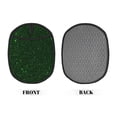 thumbnail image 2 of Pofeuu Emerald Green Sparkling Print Silicone Pot Mat Mitten With Hanging Loop Heat Resistant Oven Mitts Non-Slip Bbq Baking Smoking Potholders, 2 of 7