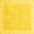 thumbnail image 1 of Ahgly Company Indoor Square Oriental Yellow Traditional Area Rugs, 4' Square, 1 of 4