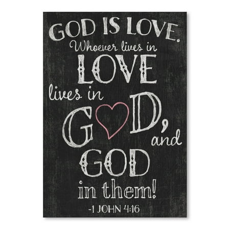 UPC: 0686457544900 | Americanflat God Is Love Chalk by Moira Hershey Poster Art Print Print