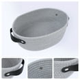thumbnail image 2 of Unique Bargains 3Pcs Woven Storage Basket Gray 11.8*9.1*4.7in, 2 of 5