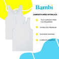 thumbnail image 3 of Camiseta BAMBI Basica Playera Interior Sin Mangas para Niño Paquete de 6 Piezas, 3 of 4