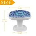 thumbnail image 3 of 4 Pieces Set Drawer Pulls Handle Square Wardrobe Cabinet Knobs with Stainless Steel Screws Furniture Kitchen Decor, 3 of 5