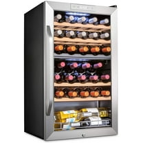 Ivation, 33 Bottle, Refrigerator W/ Lock, Silver