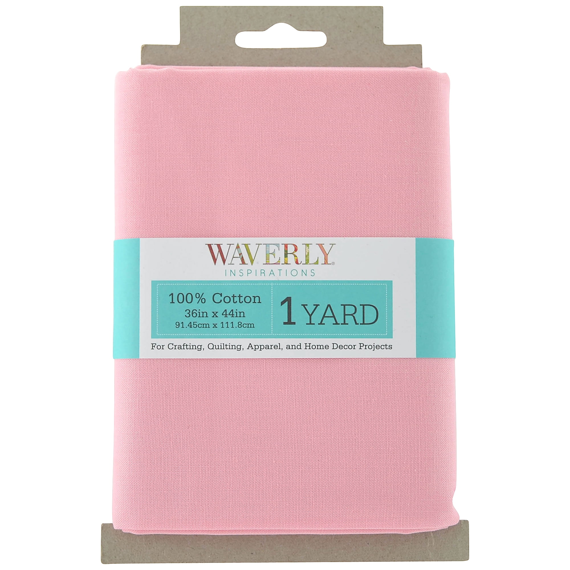 Waverly Inspirations 44' x 1 Yard Cotton Precut Solid Carnation Color Sewing Fabric, 1 Each
