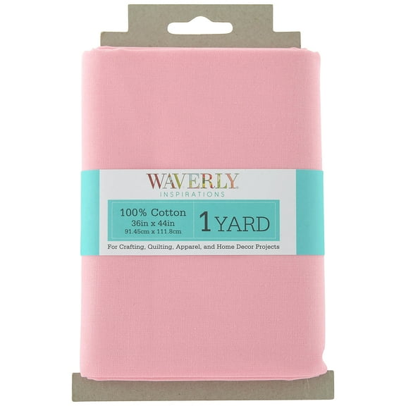 Waverly Inspirations 1 Yard Cut 100% Cotton Solid Fabric Solid Carnation 44" Wide for Quilting & Sewing