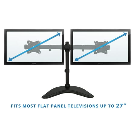Mount-It! - Dual Monitor Desk Stand - Black