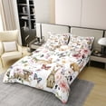 thumbnail image 3 of Erosebridal 100% Cotton Easter Bunny King Duvet Cover,Spring Flowers Comforter Cover Women Teens,Watercolor Floral Rabbit Butterfly Bedding,Cute Pet Animals Quilt Cover Easter Gifts, 3 of 6