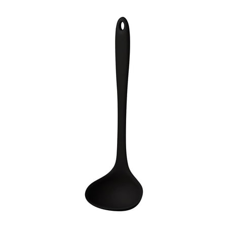 

OAVQHLG3B Silicone Soup Ladle Soup Spoon Heat Resistant Non-stick Seamless Rubber Kitchen Deep Serving Spoon with Non-slip Solid Long Handle for Cooking Sauce and Stews