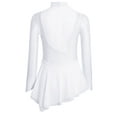 thumbnail image 4 of iiniim Kids Girls Glittery Rhinestones Mesh Splice Figure Ice Skating Gymnastics Leotard Dress Dancewear White 10, 4 of 7