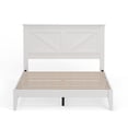 thumbnail image 3 of Farmhouse Solid Wood Platform Bed in Full - Gloss White, 3 of 9
