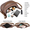 thumbnail image 2 of Sac Bandoulière Rétro Boho Chic pour Femmes Petit Sac à Main en Velours Côtelé Abstrait Géométrique Croissant Sac à Raviolis Sangle Réglable pour Voyage Travail, 2 of 5