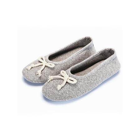 

FANNYC Women s Comfort Cotton Knit Memory Foam House Shoes Light Weight Terry Cloth Loafer Slippers w/ Anti-Skid Rubber Sole