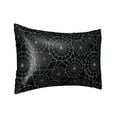 thumbnail image 2 of Bingfone Spider Web Black Print Satin Pillowcase for Hair - Standard Size with Zipper Silky & Soft Pillow Covers,20x30 inches, 2 of 8