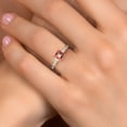 thumbnail image 4 of Gem Stone King 14K Yellow Gold Ecstasy Mystic Topaz and White Lab Grown Diamond Engagement Ring for Women | 1.80 Cttw | Princess 6MM | Gemstone November Birthstone | Size 6, 4 of 6