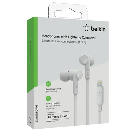 Belkin - Rockstar headphones with Lightning Connector - White