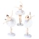 thumbnail image 1 of Conjunto de 3 Cake Topper Ballet Girls Decoración Centro de Cupcake Toppers para Cumpleaños Hornear Amor Regalos blanco Macarena primeros de la torta, 1 of 3