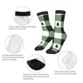 thumbnail image 3 of Honeii Green White Lumberjack Plaid Print Children's Colorful Socks,Unisex Kids and Toddlers' Cushioned Sock,Kids Athletic Crew Socks,for Everyday Wear and Sports, 3 of 5