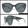 thumbnail image 3 of Womens Collasible Folding Oversized Cat Eye Plastic Sunglasses Beige - Brown, 3 of 8