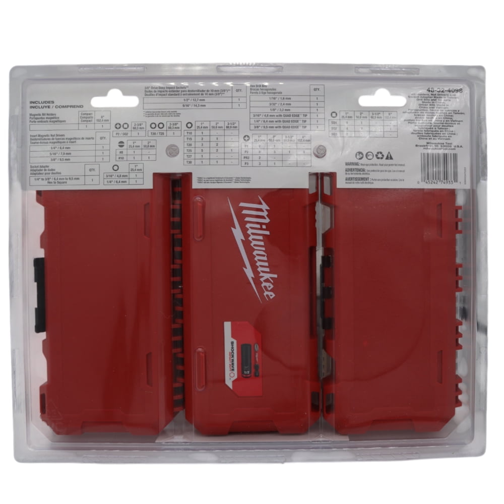 Milwaukee 48-32-4082 Impact Duty Alloy Steel Screwdriver Bit Set with Modular Storage Case (100-Piece)