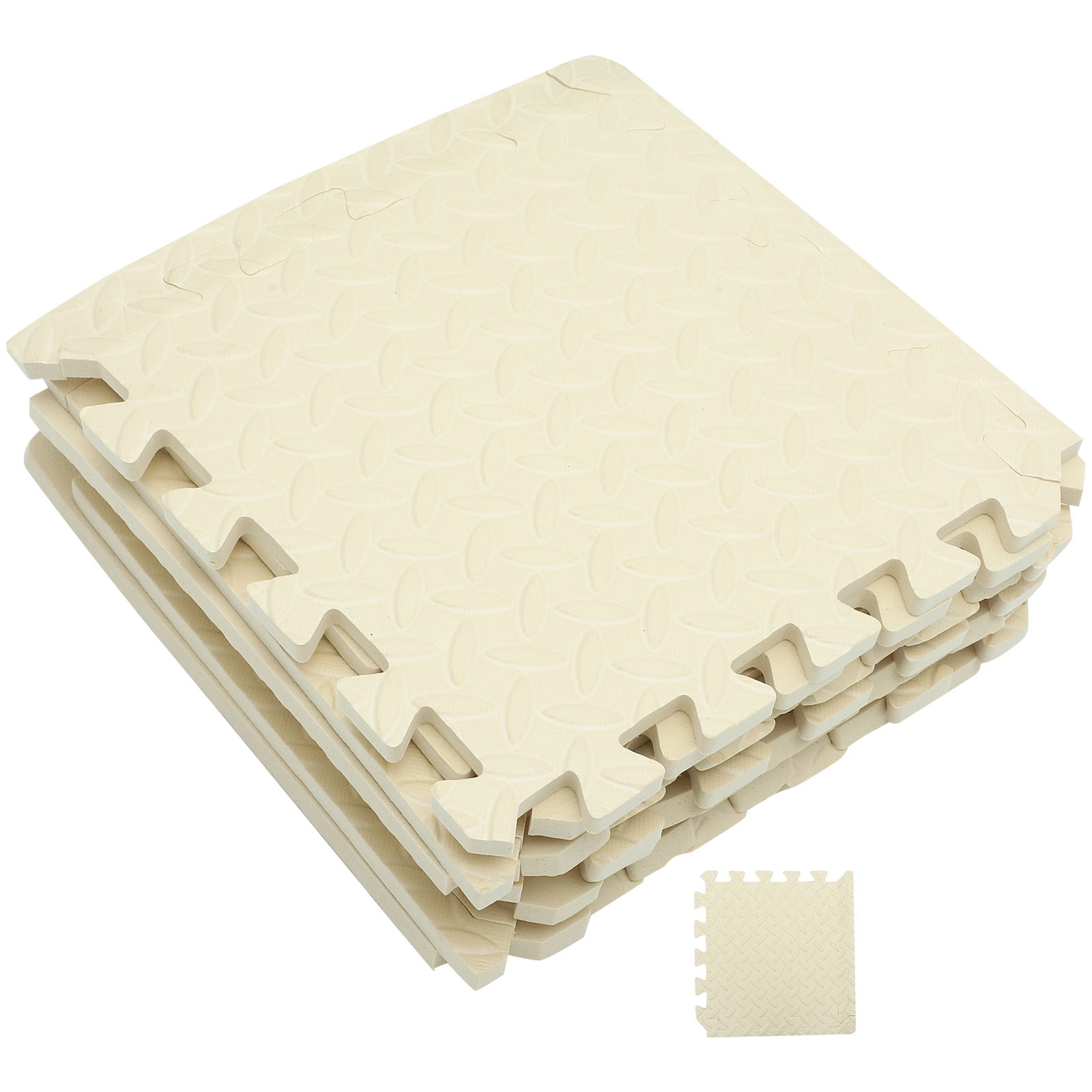 HONMEET 9Pcs Crochet Blocking Mats for Craft Enthusiasts Beige 11.79X11.79in