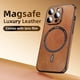 thumbnail image 2 of Funda magnética de cuero para teléfono móvil, protector de lente de vidrio a prueba de golpes de lujo para iPhone 15, 14, 13, 12, 11 Pro Max, 2 of 5