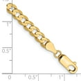 thumbnail image 2 of Primal Gold 14 Karat Yellow Gold 4.5mm Open Concave Curb Chain Bracelet, 2 of 3