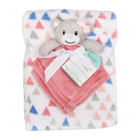 Baby's First by Nemcor 2-Piece Blanket and Buddy Gift Set - Girl Cat