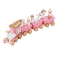 thumbnail image 1 of MasteelfCA NUOBESTY 4-section Small Train Toy Christmas Theme Wooden Train Desktop Mini Train, 1 of 7