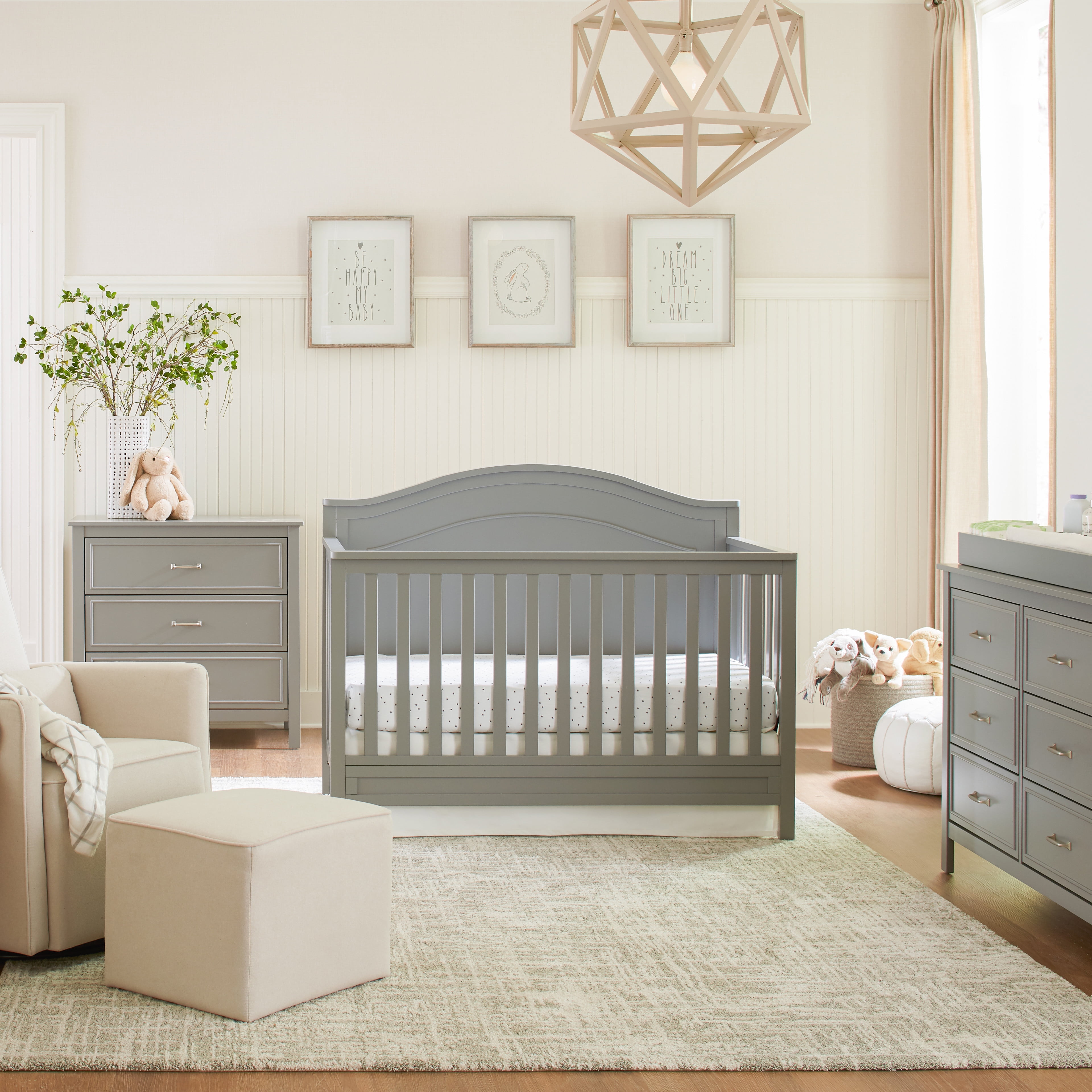 Free Shipping DaVinci Charlie 4 in 1 Convertible Crib in Gray Walmart