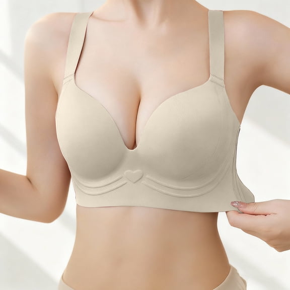 Women's Wireless Push Up Sports Bras No Underwire Seamless Full Coverage Supportive Jelly Everyday Bras