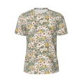 thumbnail image 5 of Wukai Daisy Print Men's Short-Sleeved Mesh T-Shirt,Quick-Dry Short Sleeve Workout T-Shirt-6X-Large, 5 of 8