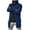 Blue, variant on LpwkSSA Hooded Knitting Cardigan Coat for Men Thin Sweater Coat with Pockets Long Sleeve Solid Color Hoodie Loose Fit Coat Gray XXXXL