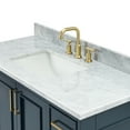 thumbnail image 3 of Ariel Stafford 49 Inch Single Rectangle Sink Vanity With Carrara White Marble Countertop W/0.75" Edge In Midnight Blue, 3 of 10