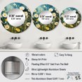 thumbnail image 4 of Designart "Blue White Buttercups Buttercup Meadow" Buttercups Rund Mirror For Wall Decor - Large Teal Round Print Mirror - Round Country Mirror 29" x 29" Inch - Wall Mounted Round Large Mirror, 4 of 5