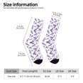 thumbnail image 2 of Bingfone Compression Socks for Women and Men Long Socks for Running Athletic Cycling Nurse- Lavender Flowers, 2 of 6