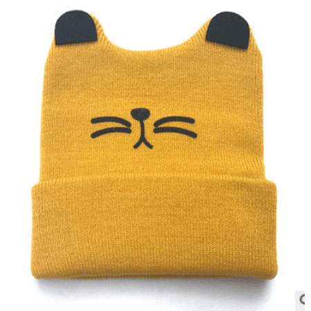 

Yejaeka Toddler Kids Knit Beanie Hat Cat Design Winter Warm Hat Bunny Ear Cap