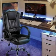 Bonded Leather High Back Office Desk Chair Swivel Task Chair Ergonomic Rolling