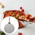 thumbnail image 4 of Cáscara de acero inoxidable de cocina con mango de madera para horno, herramientas para hornear pizza para hornear , repostería Macarena cáscara de pizza, 4 of 8