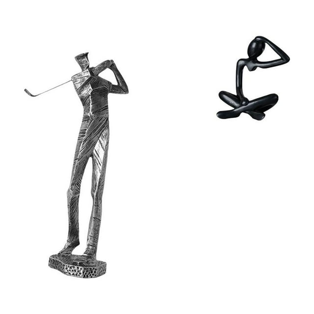 Figura de golfista,Estatua de golfista de resina,figura de golfista,decoración del hogar,Adorno de escultura moderna para centro de mesa,regalo,Figura de escritorio,Escultura abstracta de