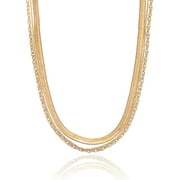 Women's Gold Chain Necklace Set, 3 Pieces