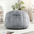 thumbnail image 5 of SEENYOO 41.40" Cloud Couch, Couches for Living Room, Bean Bag Chair with Armrests, High-Density Foam, Comfy Reading Chair for Adults, Multi-Room Use, Dark Gray, 5 of 13