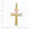 thumbnail image 2 of Beautiful 14K w/Rose and White Rhodium Crucifix Cross Pendant, 2 of 2