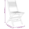 thumbnail image 4 of vidaXL 5 Piece Garden Dining Set Solid Wood Teak, 4 of 5
