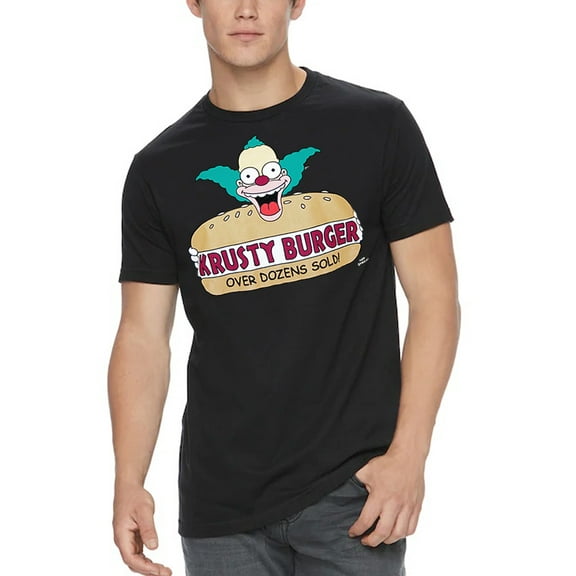 The Simpsons Krusty Burger Black T-Shirt