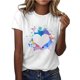 thumbnail image 1 of Blusa de manga corta de verano con cuello redondo para mujer a la moda, camisetas con estampado informal Fridja  hjk3463, 1 of 7