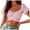 L-202Pink785, variant on Women Top Trendy Slim Fit V Neck Short Sleeve Cropped Tee Ssexy Off The Shoulder Breathable Versatile Blouse Top For Ladies Daily And Vacation Wear,Pink,S