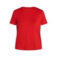 thumbnail image 6 of Time and Tru Women's Boxy Tee with Short Sleeves, Sizes XS-XXXL, 6 of 6