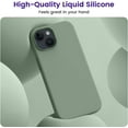 thumbnail image 2 of Compatible with iPhone 15 Case, Silicone Shockproof Slim Thin Phone Case for iPhone 15 (6.1 inch), (Calke Green), 2 of 12